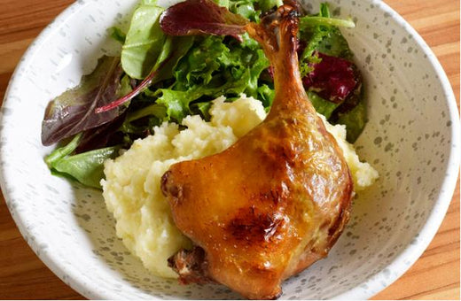 Sous vide duck confit