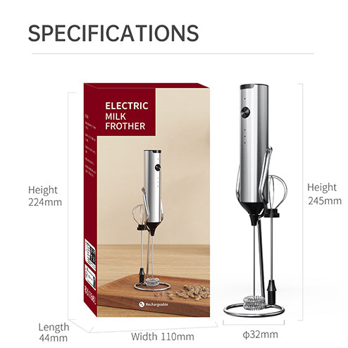 Electric milk frother size