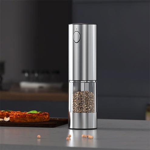 Stainless steel pepper grinder